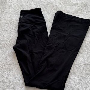 Lululemon Black Flared Yoga Pants with High Waist